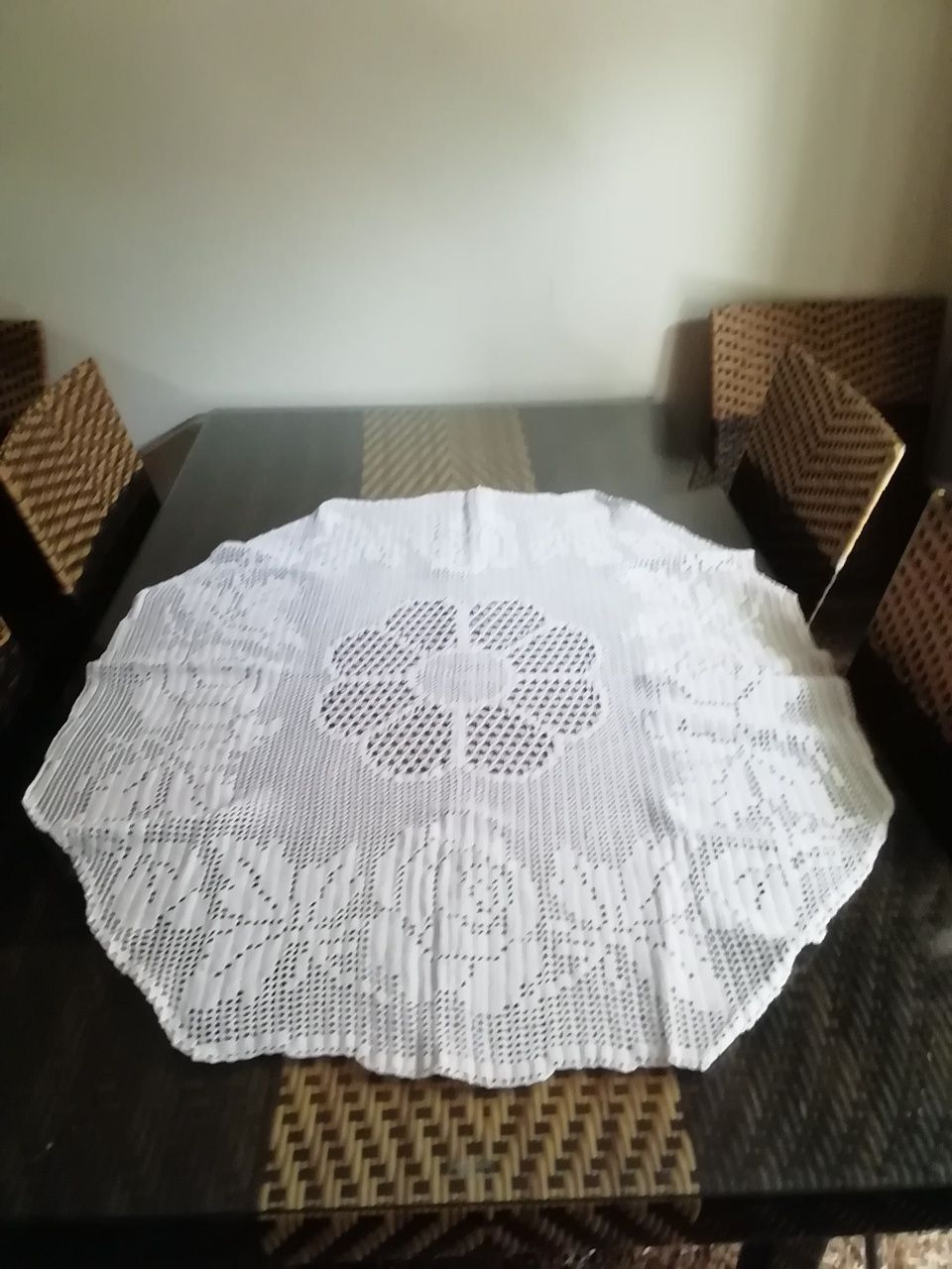 Toalha de mesa, de crochet
