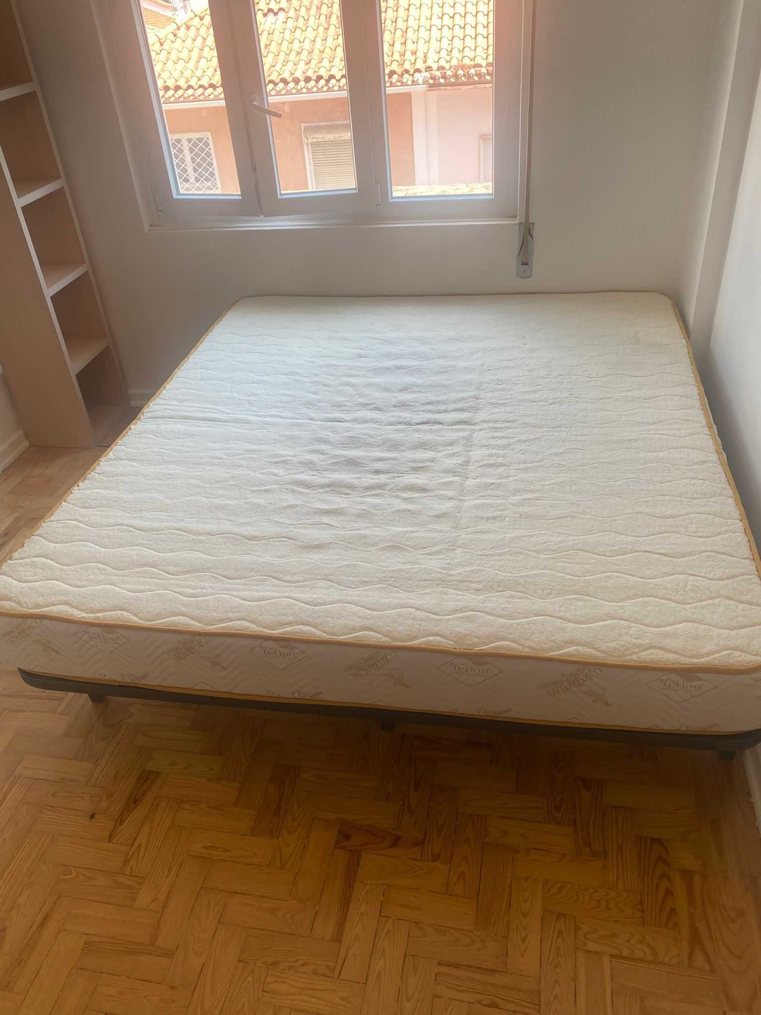 Colchão teflon ortopédico 180x200cm (usado) + cama