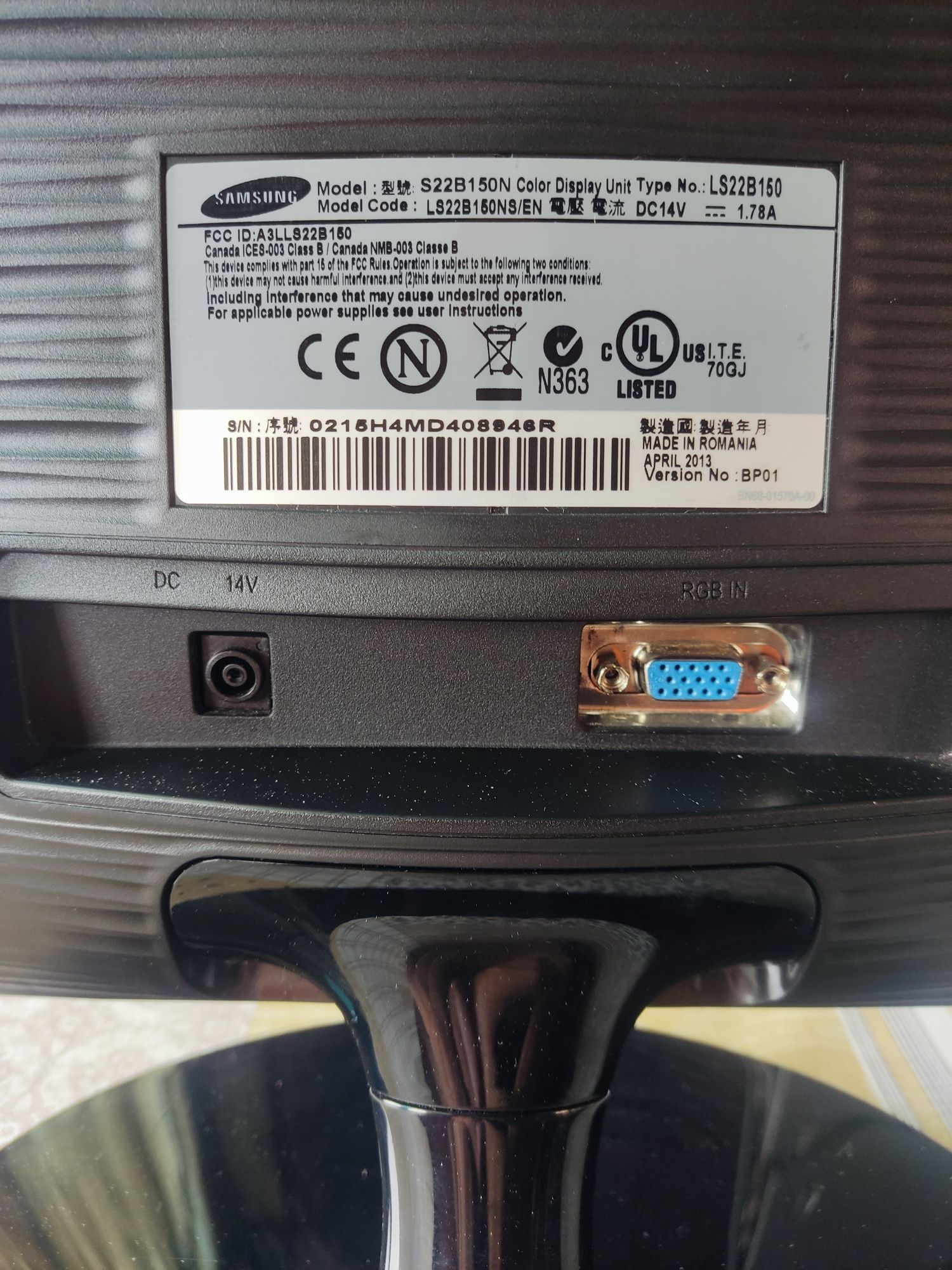 Monitor Samsung S22B150