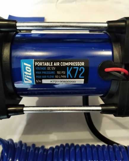 Компрессор для внедорожника Vitol К-72, 90 л/мин, 2 цилиндра