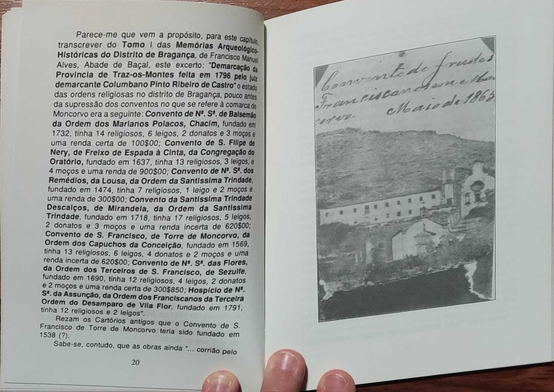 Livro "O Convento de S. Francisco de Torre de Moncorvo"