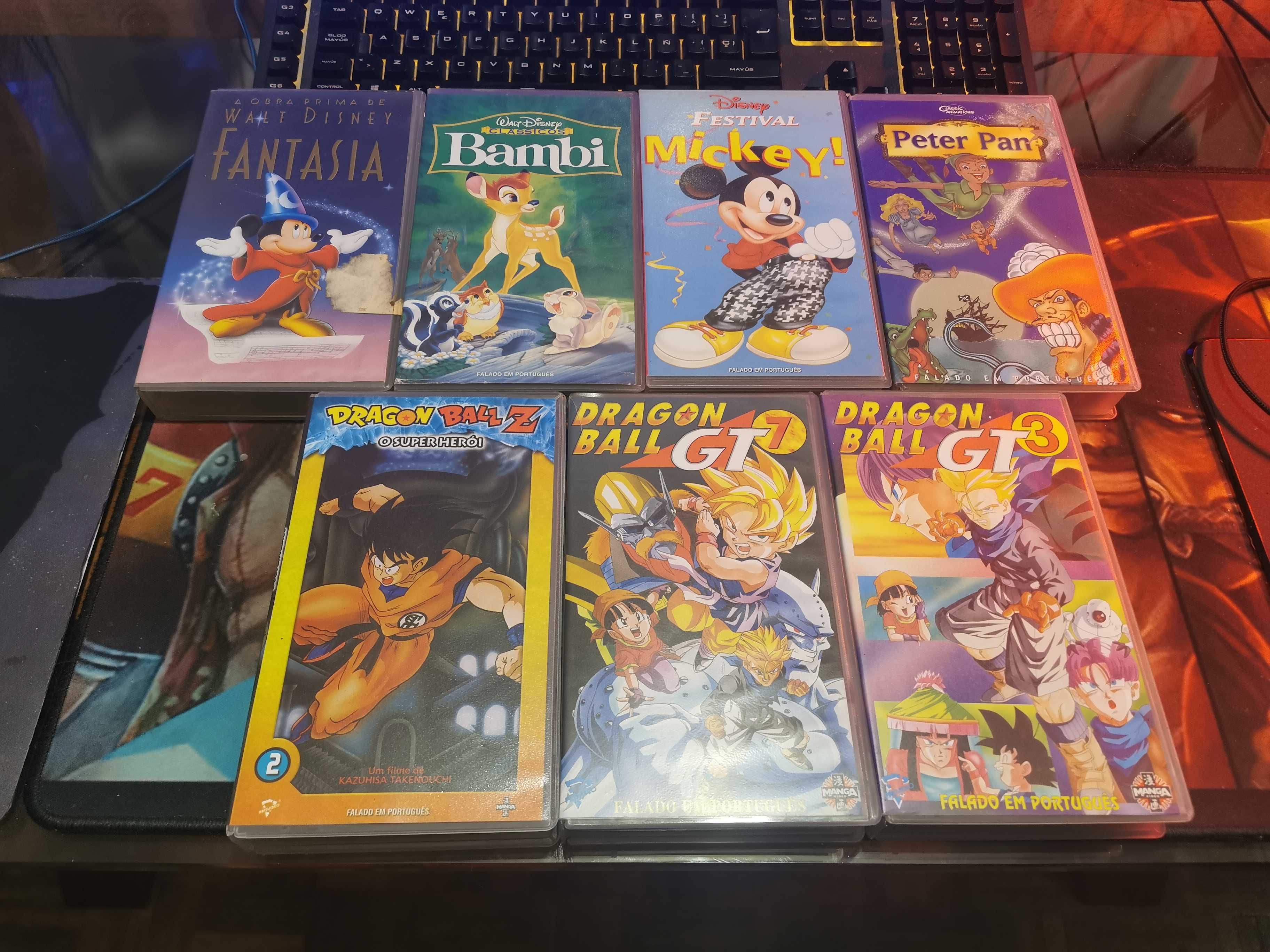 Lote de Filmes e Animação VHS