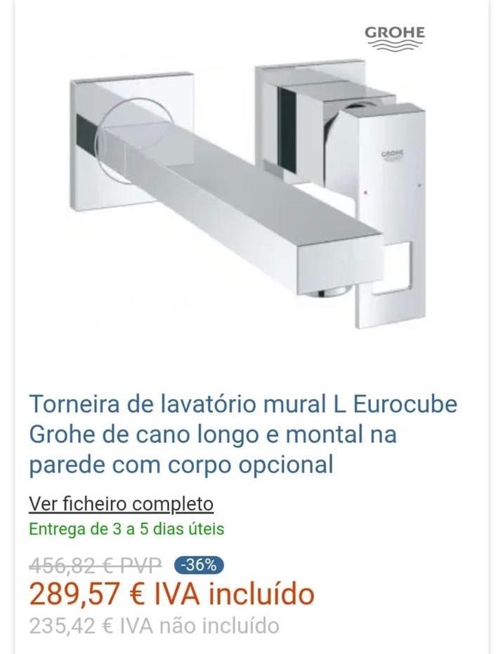 Chuveiro Grohe Completo NOVO e Torneira Grohe Completo Novos.