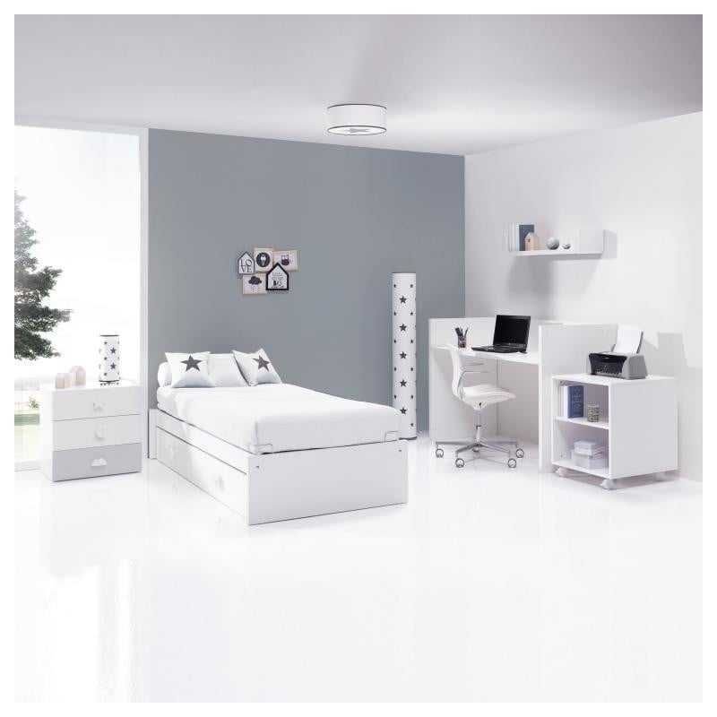 Cama de Solteira 0,90x1.90  marca Alondra incluindo secretária