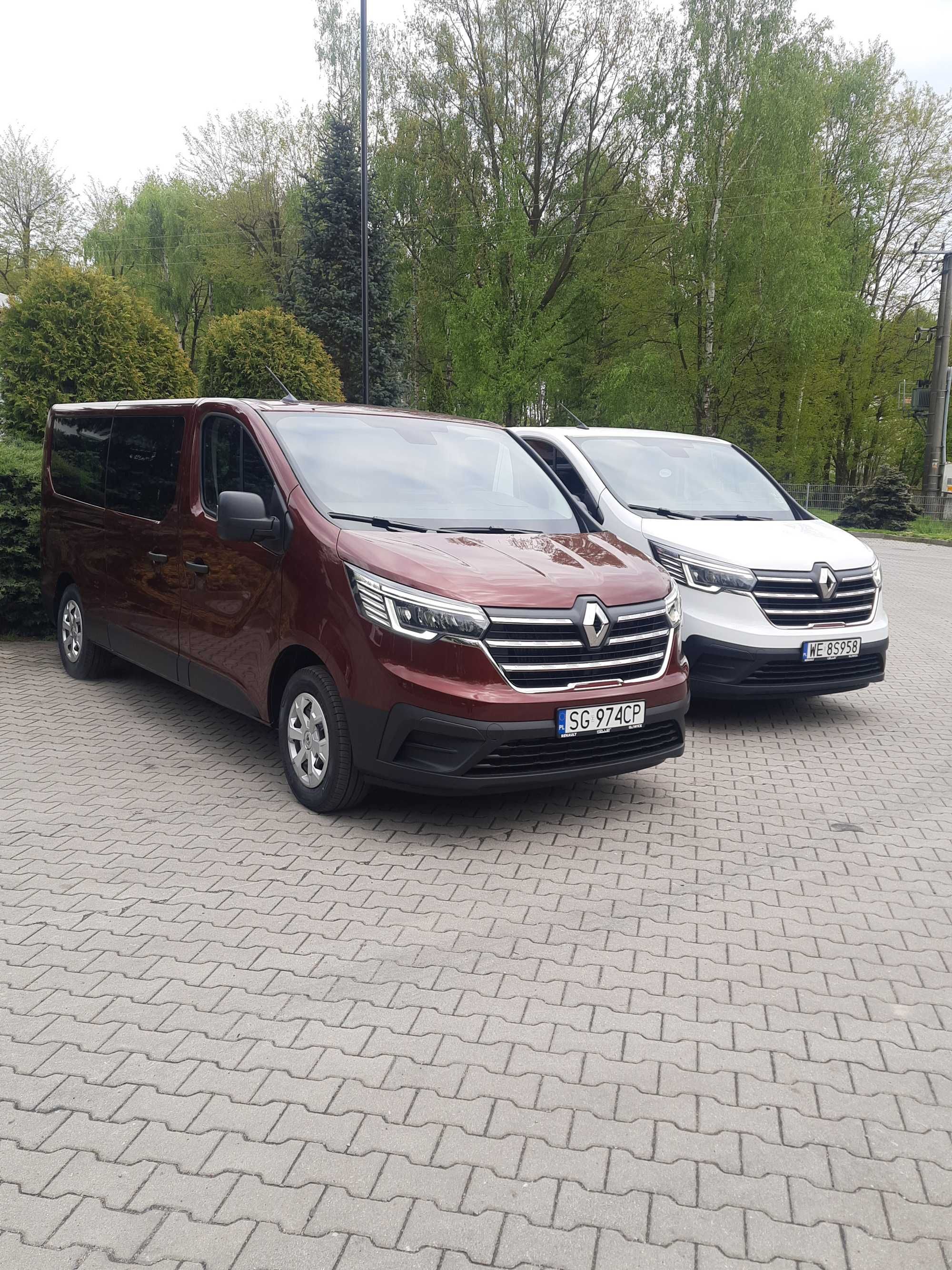 Wynajem Busów 9 Os. Renault TRAFIC Wolne Terminy