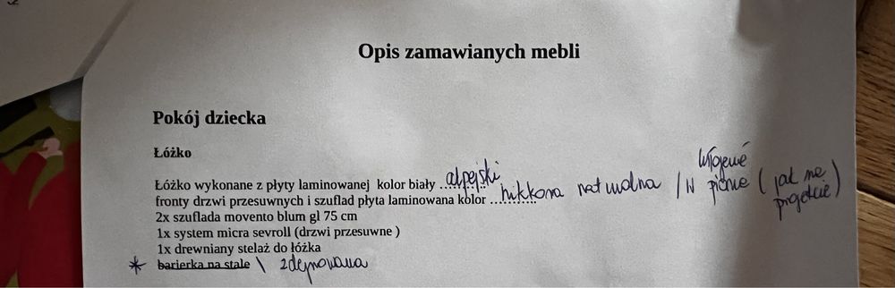 Łóżko dziecięce z szufladami