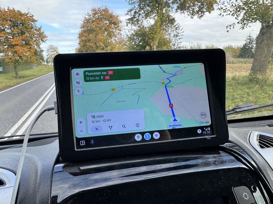 Ekran carplay android auto transmiter fm