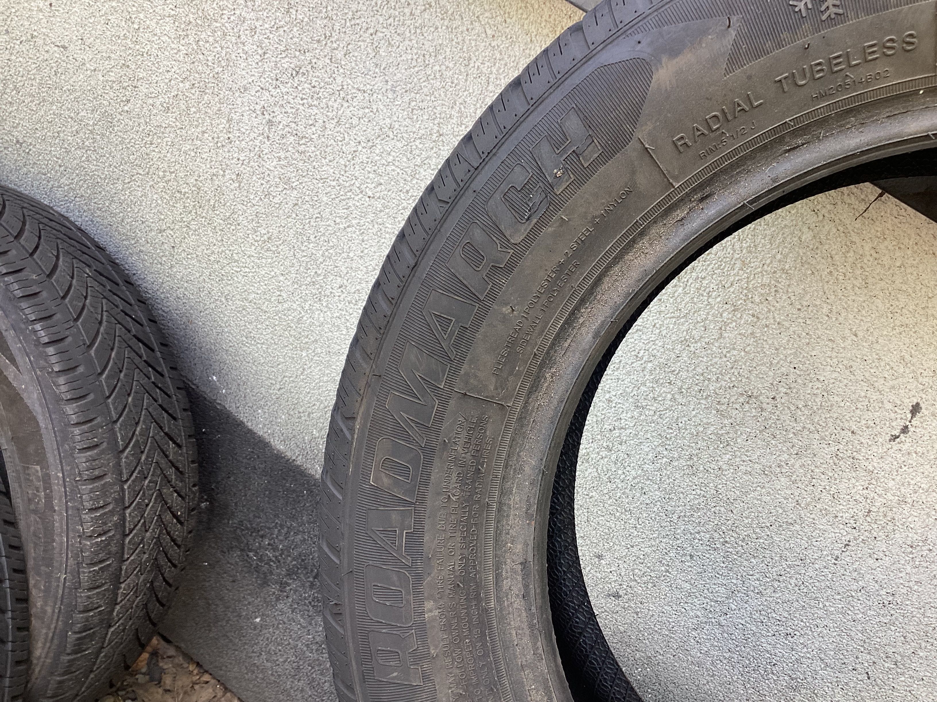 ROADMARCH 185/65r15 2szt opony zima zimowe 6.8mm 2023r
