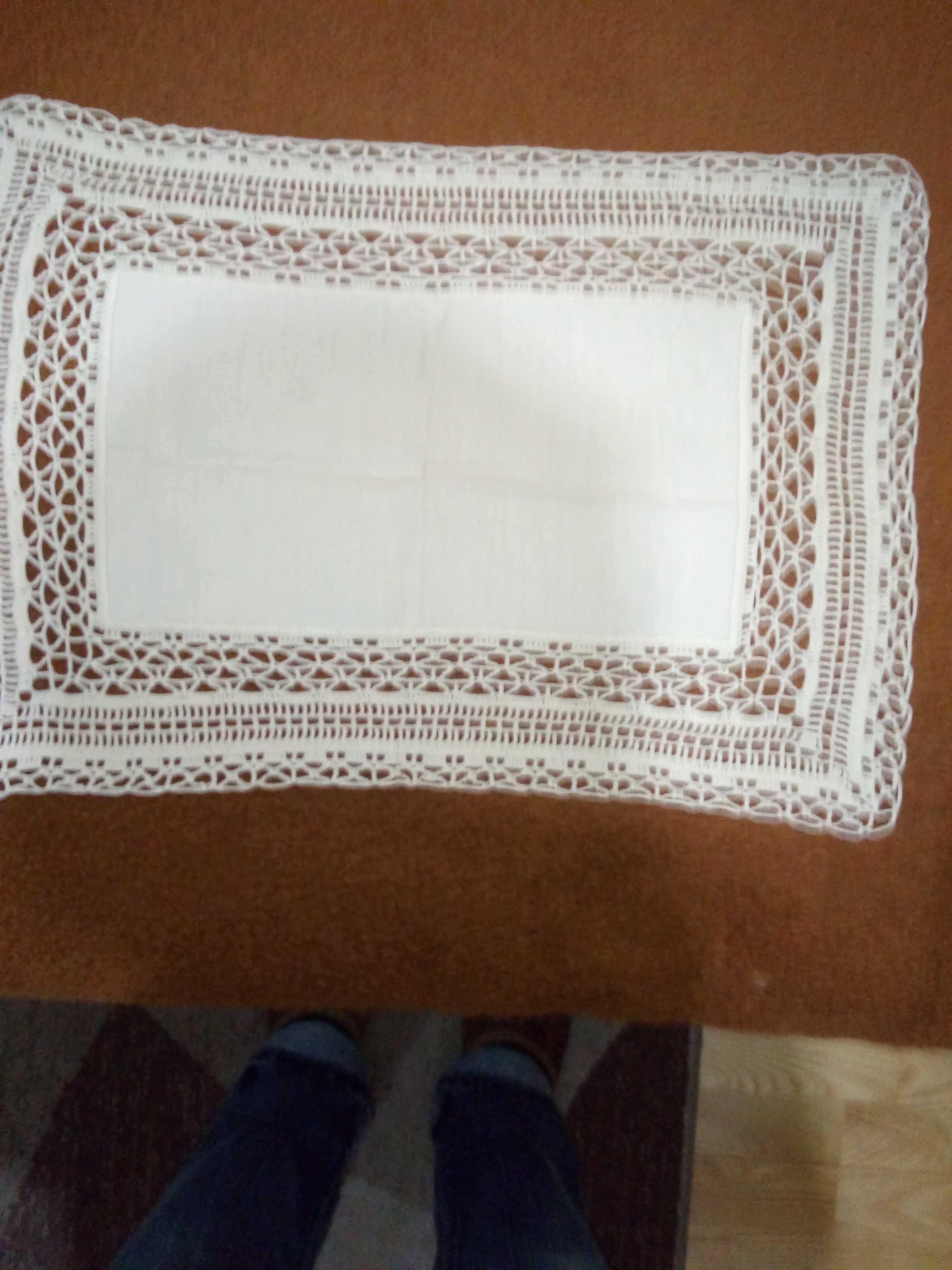 Serwetka bawełniana beżowa ręcznie wykonana