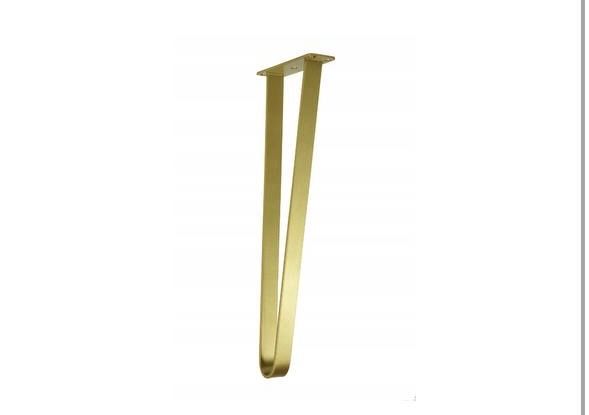 12x Nogi metalowe zlote do stolu kosmetycznego 60 cm wysokosc