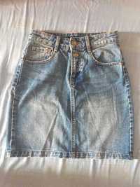 krótka spódniczka tuba spódnica ołówkowa jeansowa dżinsowa jeans denim