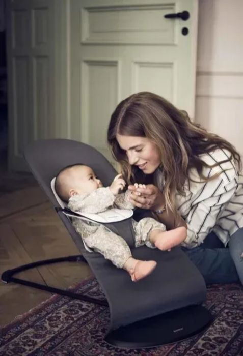 Крісло-гойдалка BabyBjörn Balance Soft Cotton . Шезлонг дитячий