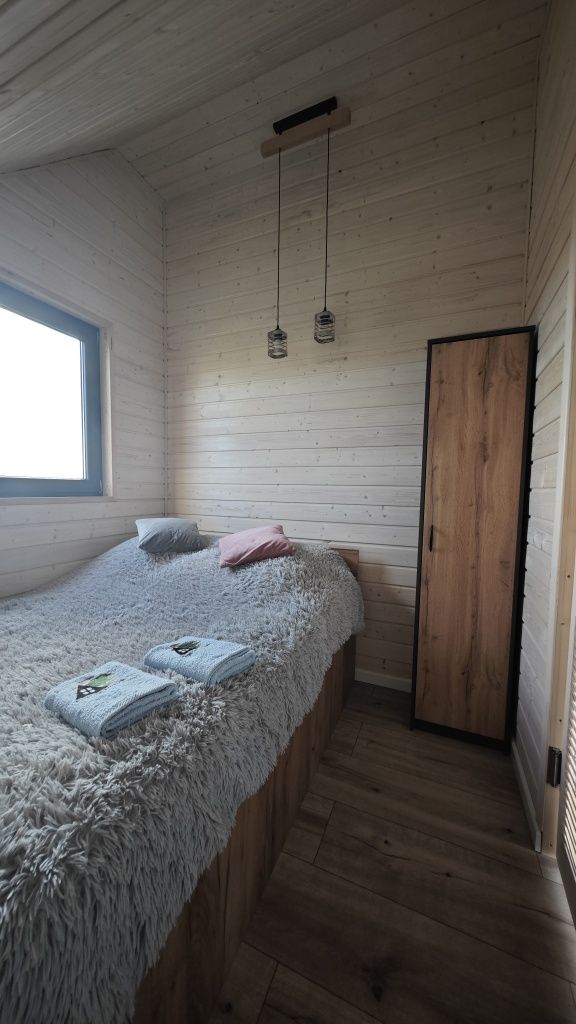 Domek z linią brzegową, balia, sauna, rowery