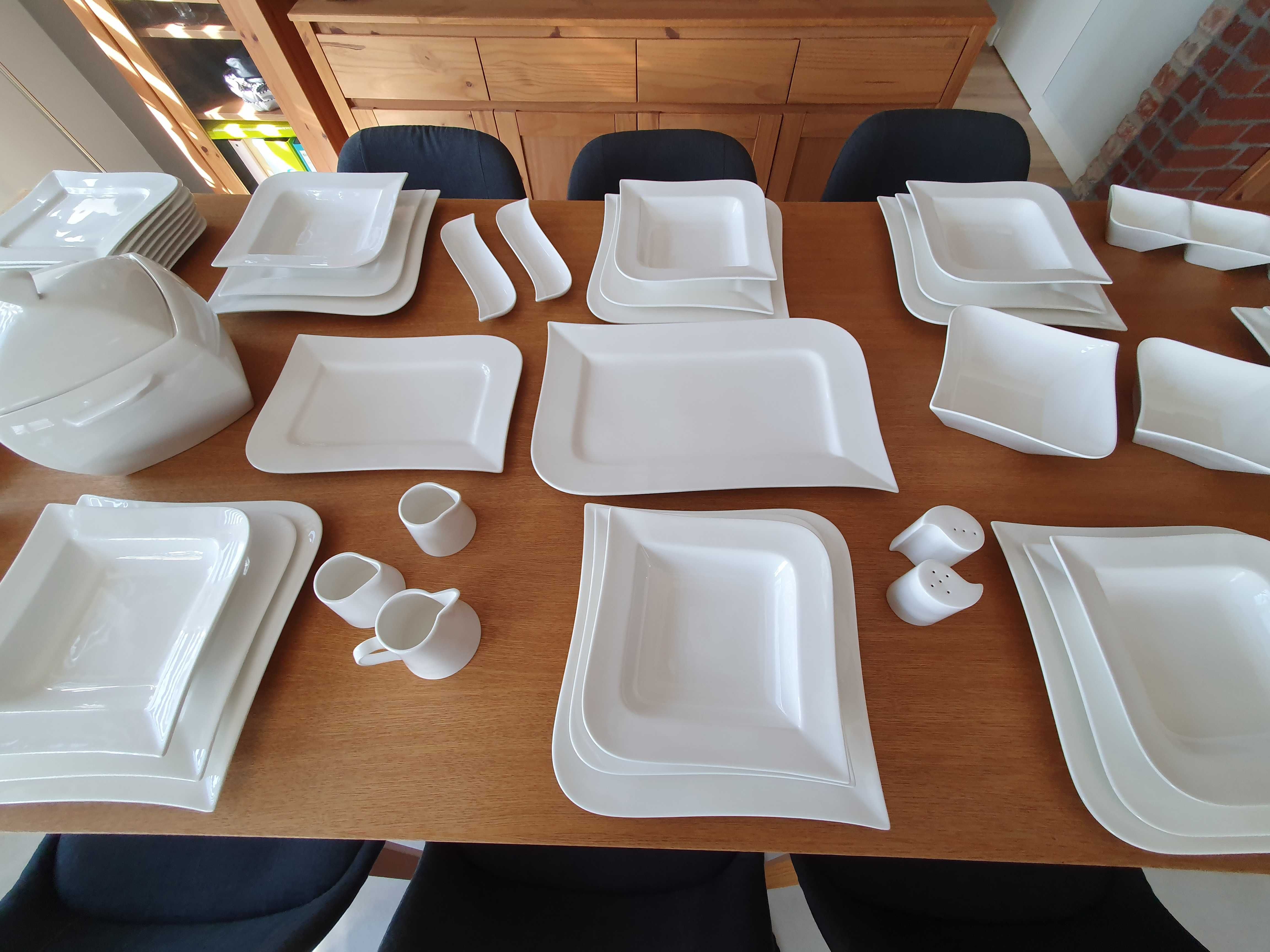 Zastawa stołowa Serwis obiadowy Ambition Fala na 8 osób - 47 elementów
