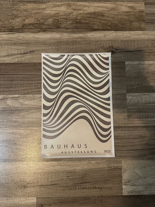 Plakat retro bauhaus grafika abstrakcja rozmiar A4