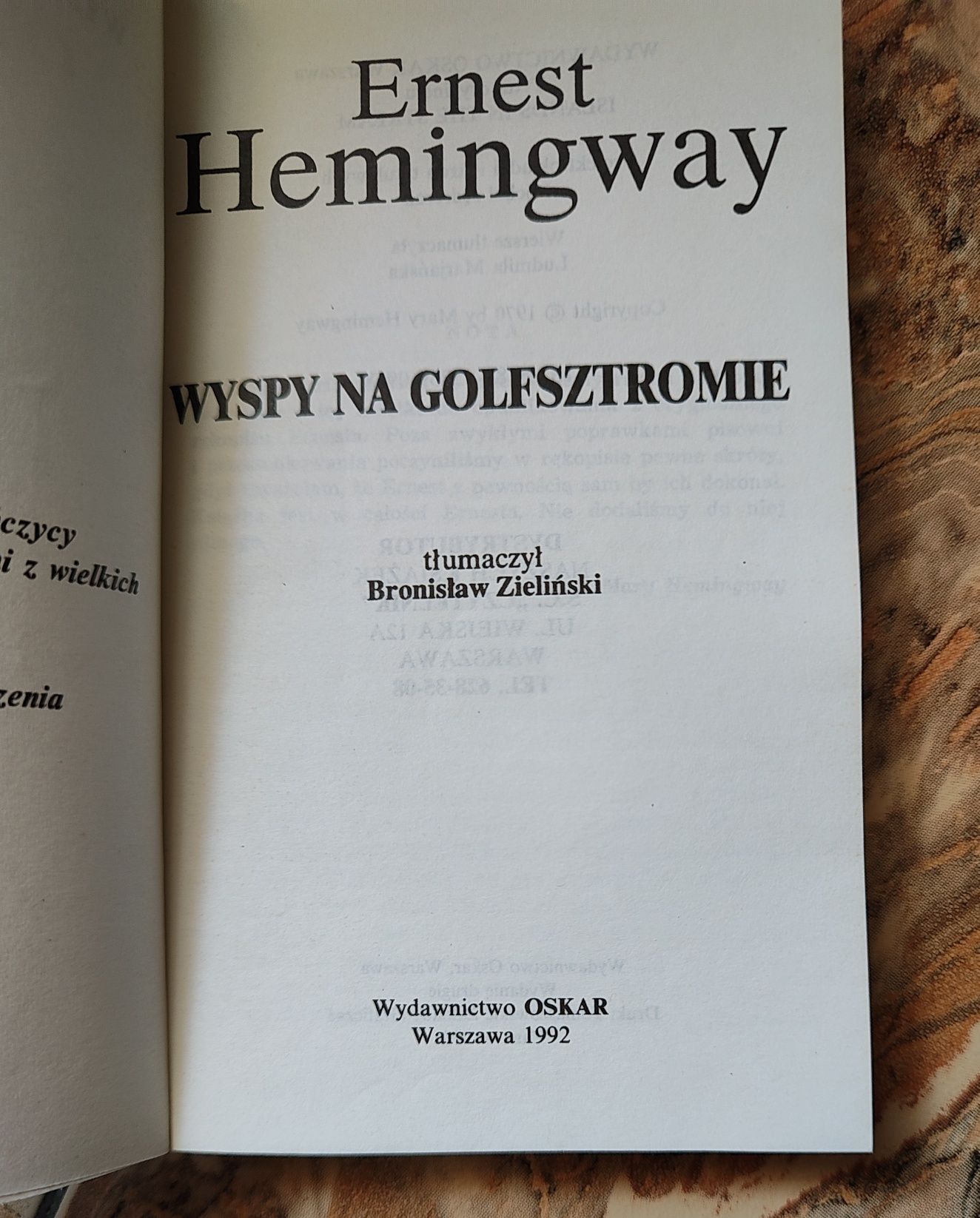 "Wyspy na golfsztromie" - Ernest Hemingway