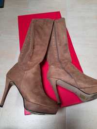 Botas de Cano Alto, n.39, Camel Claro