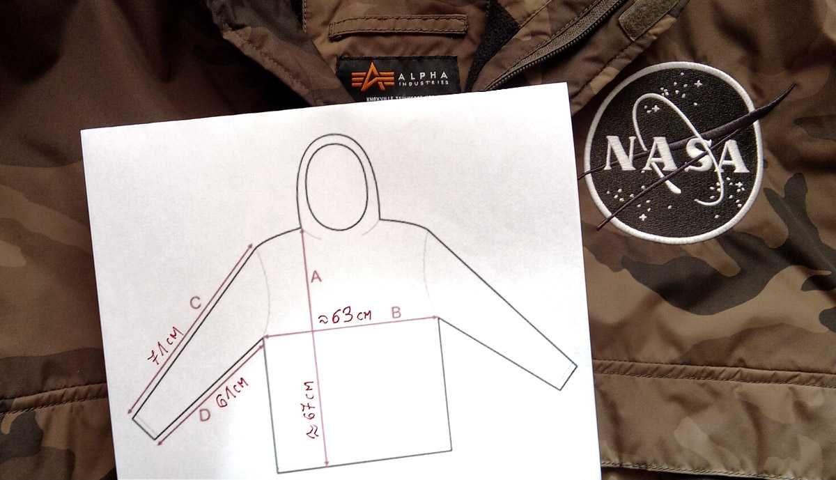 Kurtka Alpha Industries NASA r. L CAMO anorak rozm. L Apollo 11 zimowa