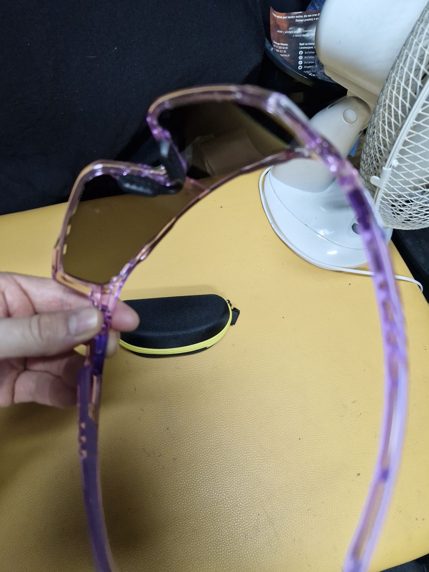 Piękne nowe różowo fioletowe okulary kolarskie Kapvoe UV400 30g
