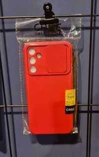 etui czerwone/ zielone/ fioletowe z osłoną na aparat do Samsung A34 5G