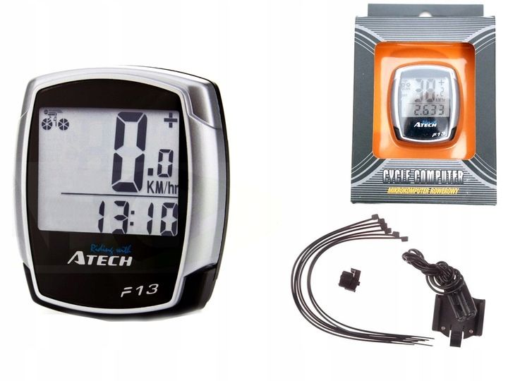 Atech TU13 13 funkcji licznik rowerowy przewodowy