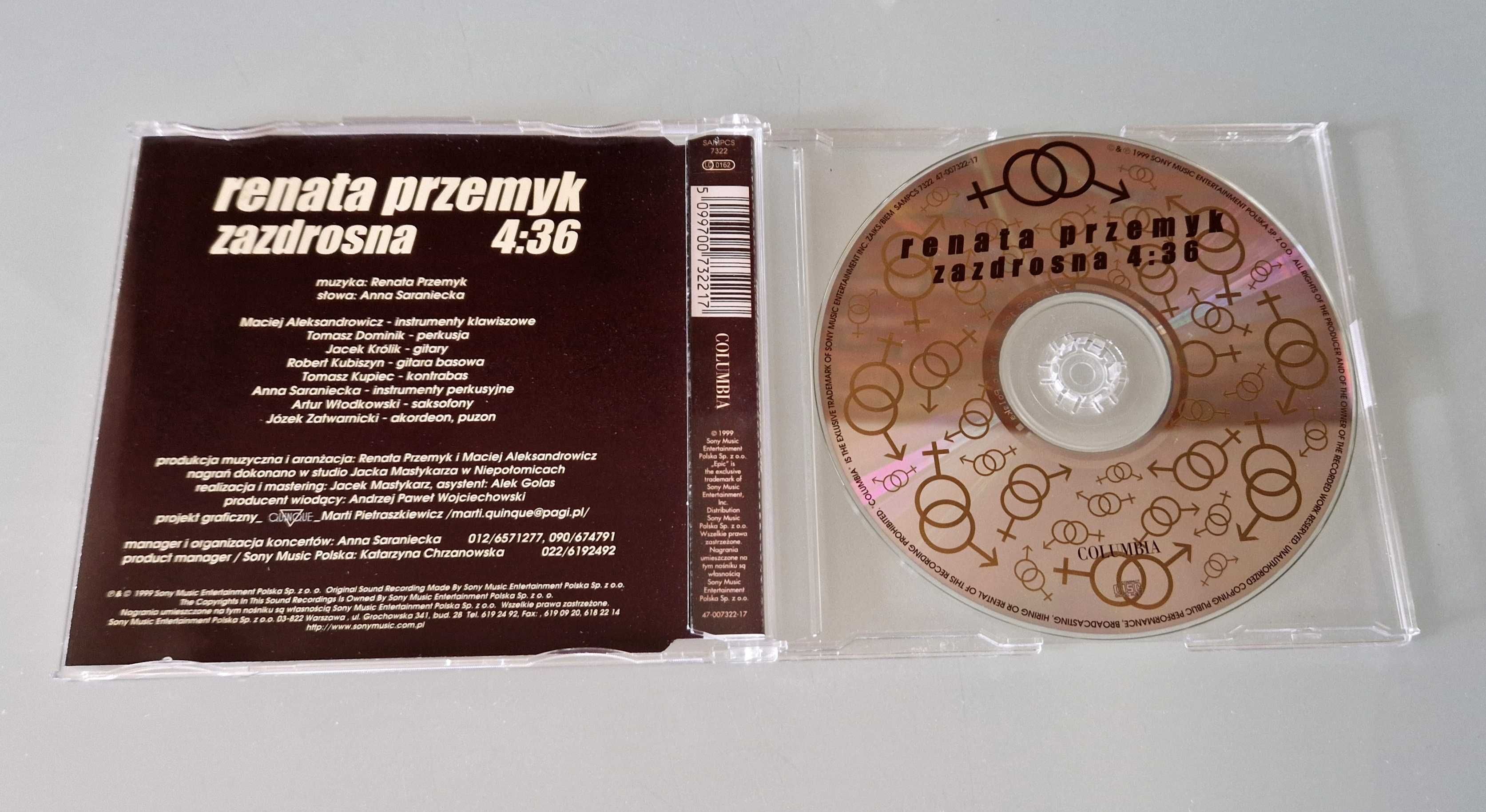 Płyta CD / singiel, promo Renata Przemyk - Zazdrosna