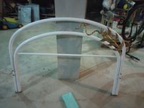 Cama de ferro lacada em branco