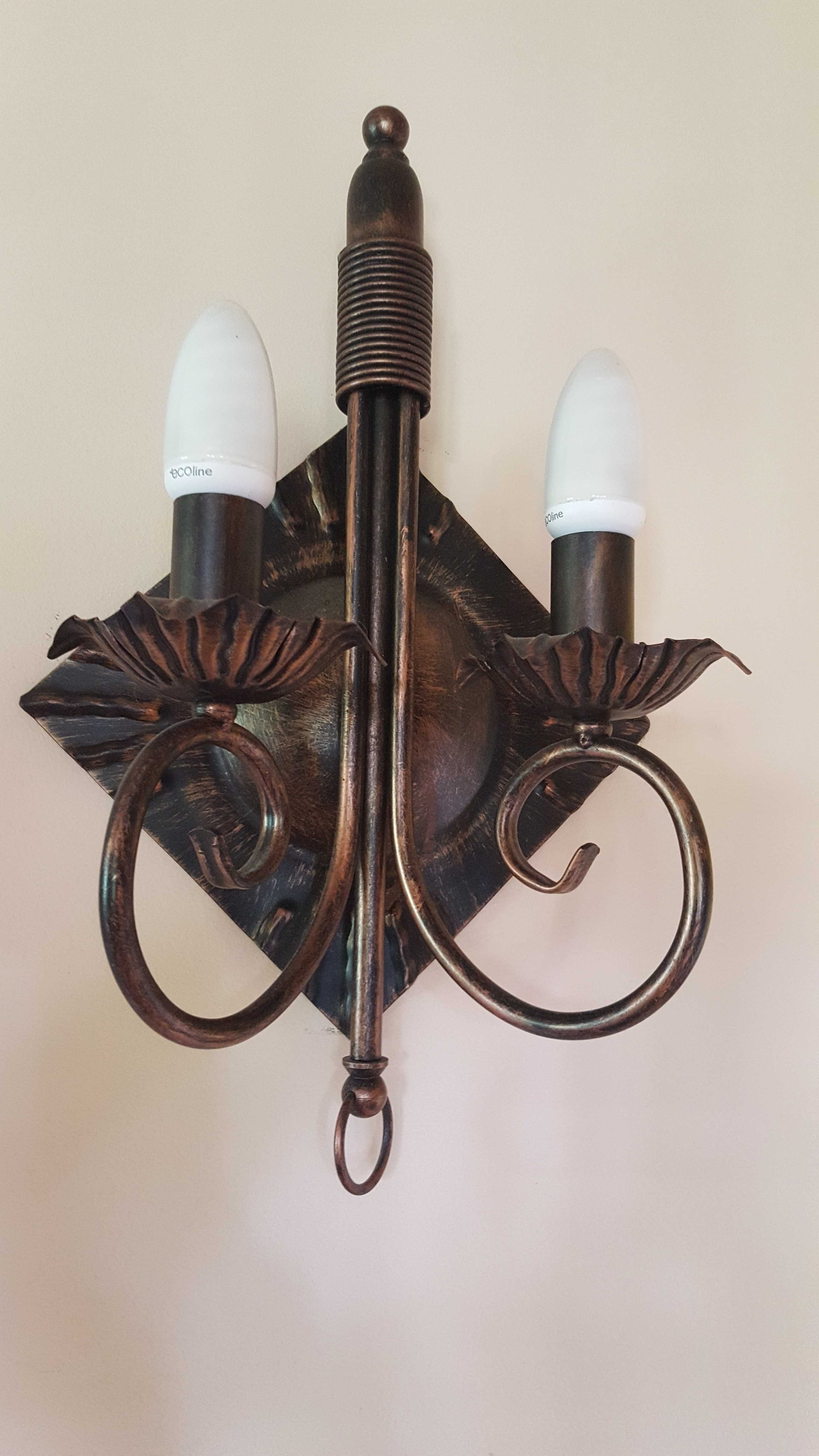 Lampa wiszące stalowe, świecznik