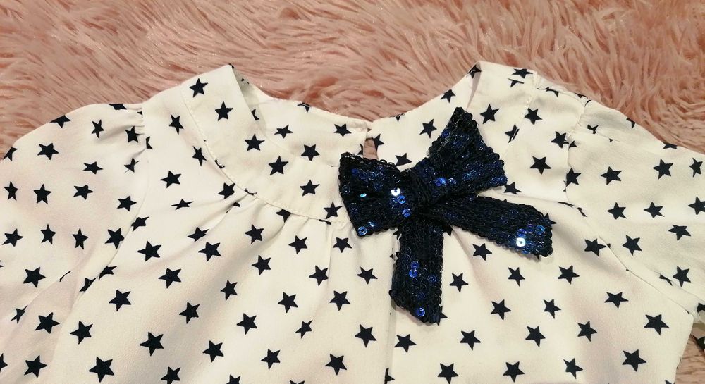 Bluzka gwiazdki, kokarda cekiny, Nutmeg