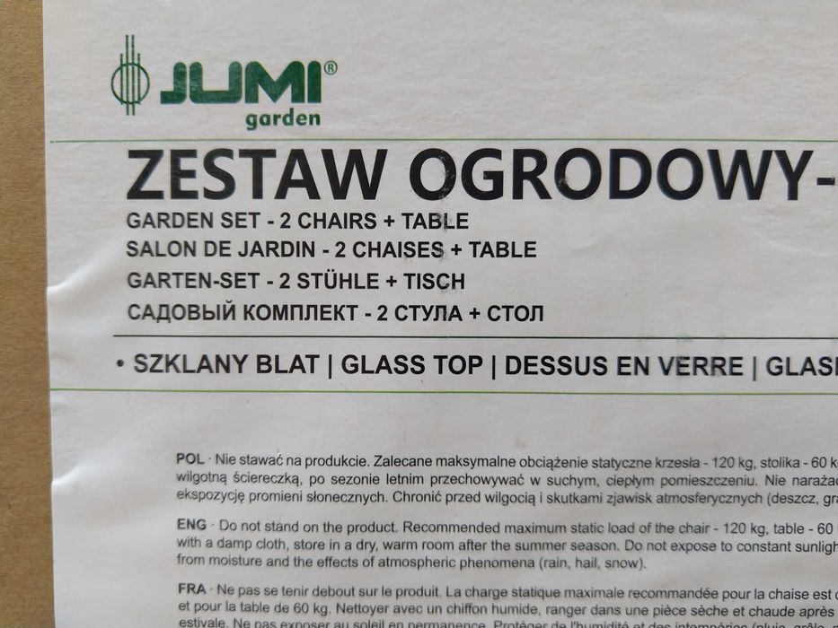 NAJTANIEJ Zestaw Mebli Balkonowych Tarasowych Ogrodowe Stolik 2Krzesła