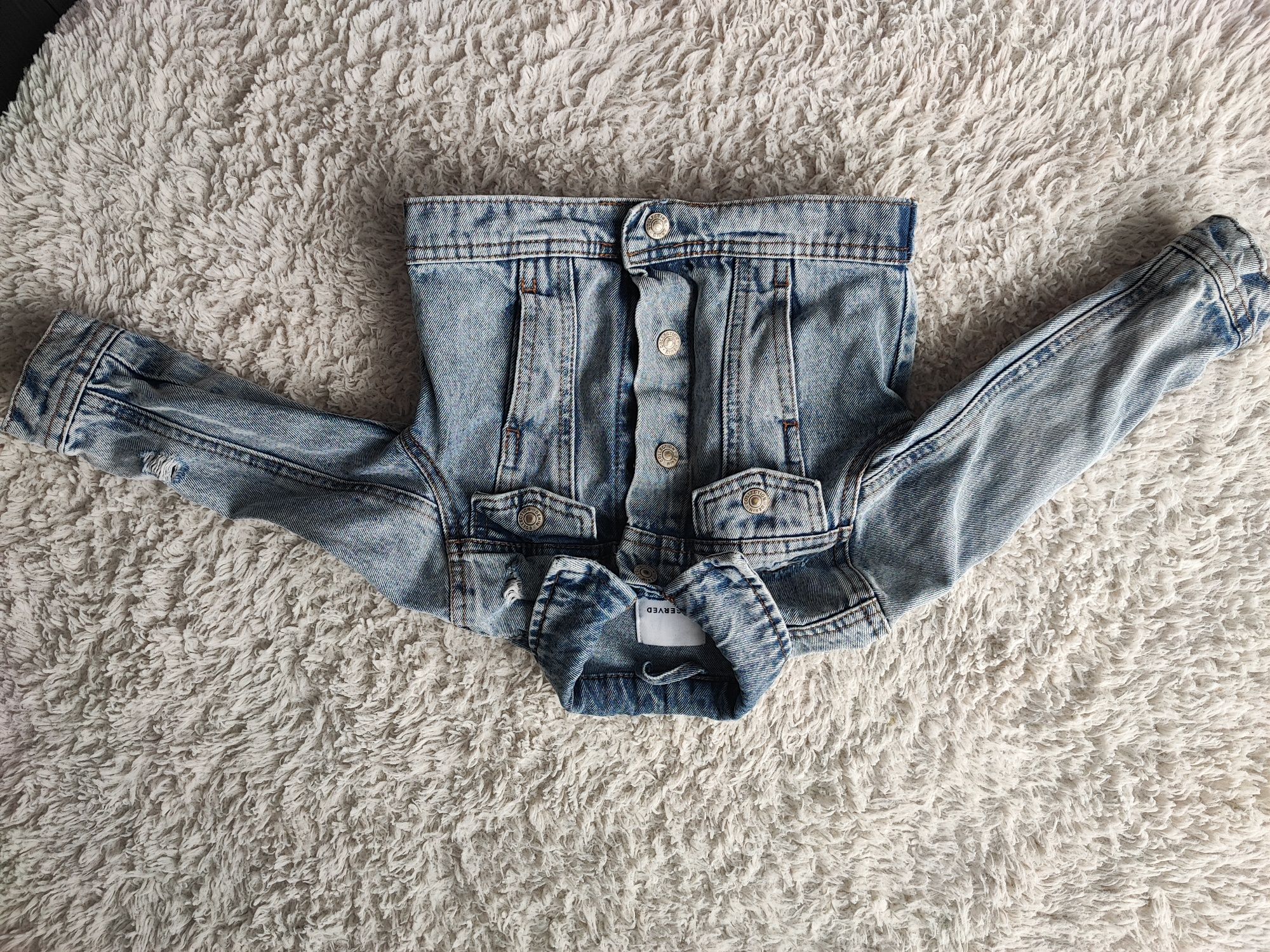Katana/ kurtka jeansowa  + top dla dziewczynki 92 Reserved
