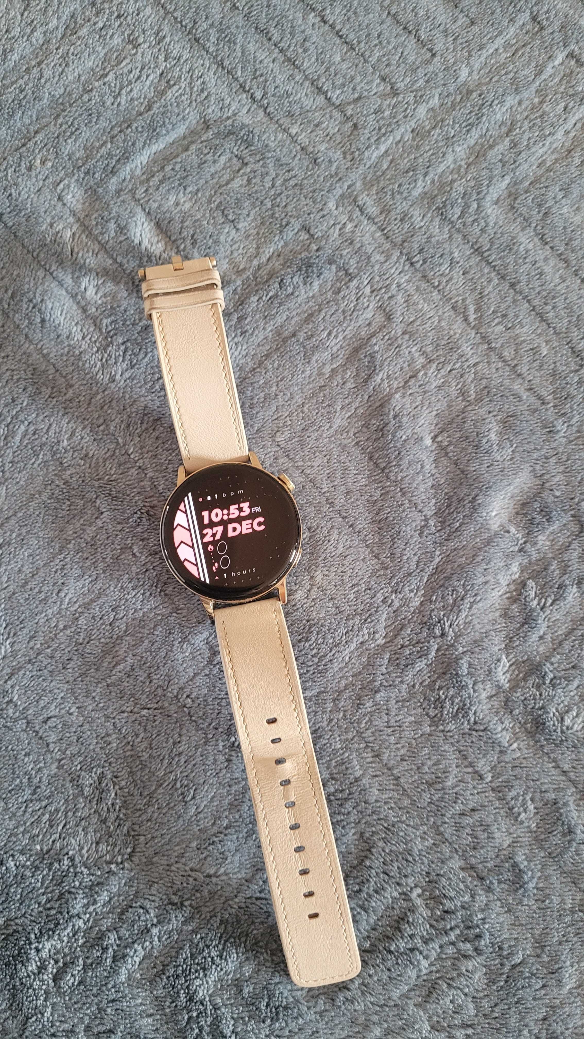Smartwatch HUAWEI Watch GT 3 42 mm Active Biały plus dodatki