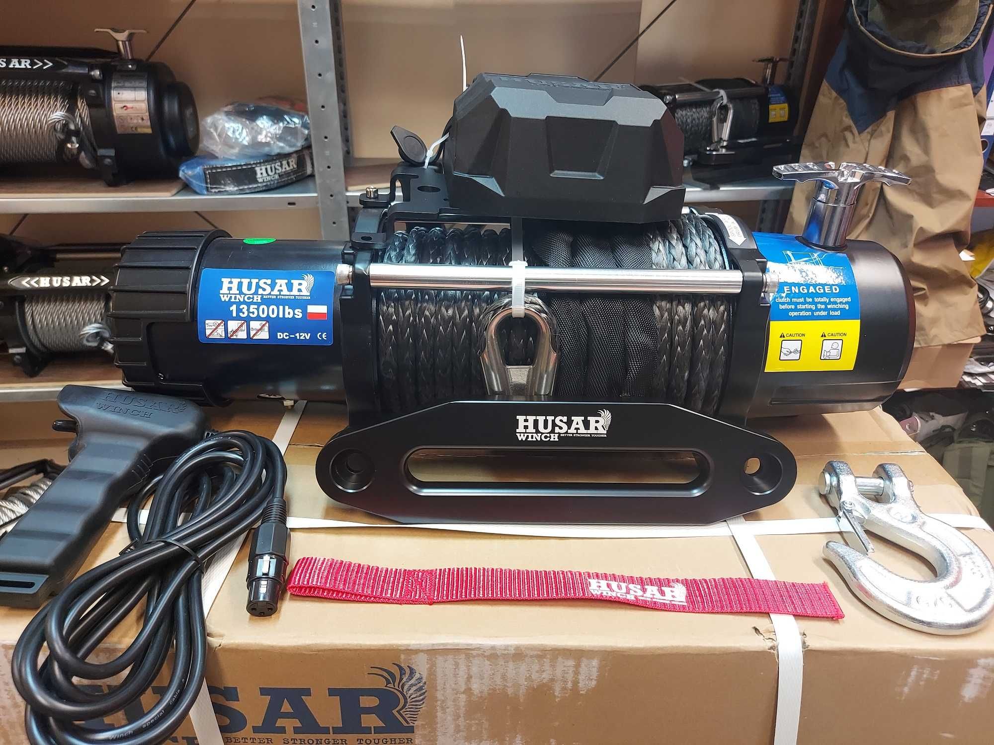 Wyciągarka Husar BST 13500, 12V, Wciągarka samochodowa,4x4, Laweta.