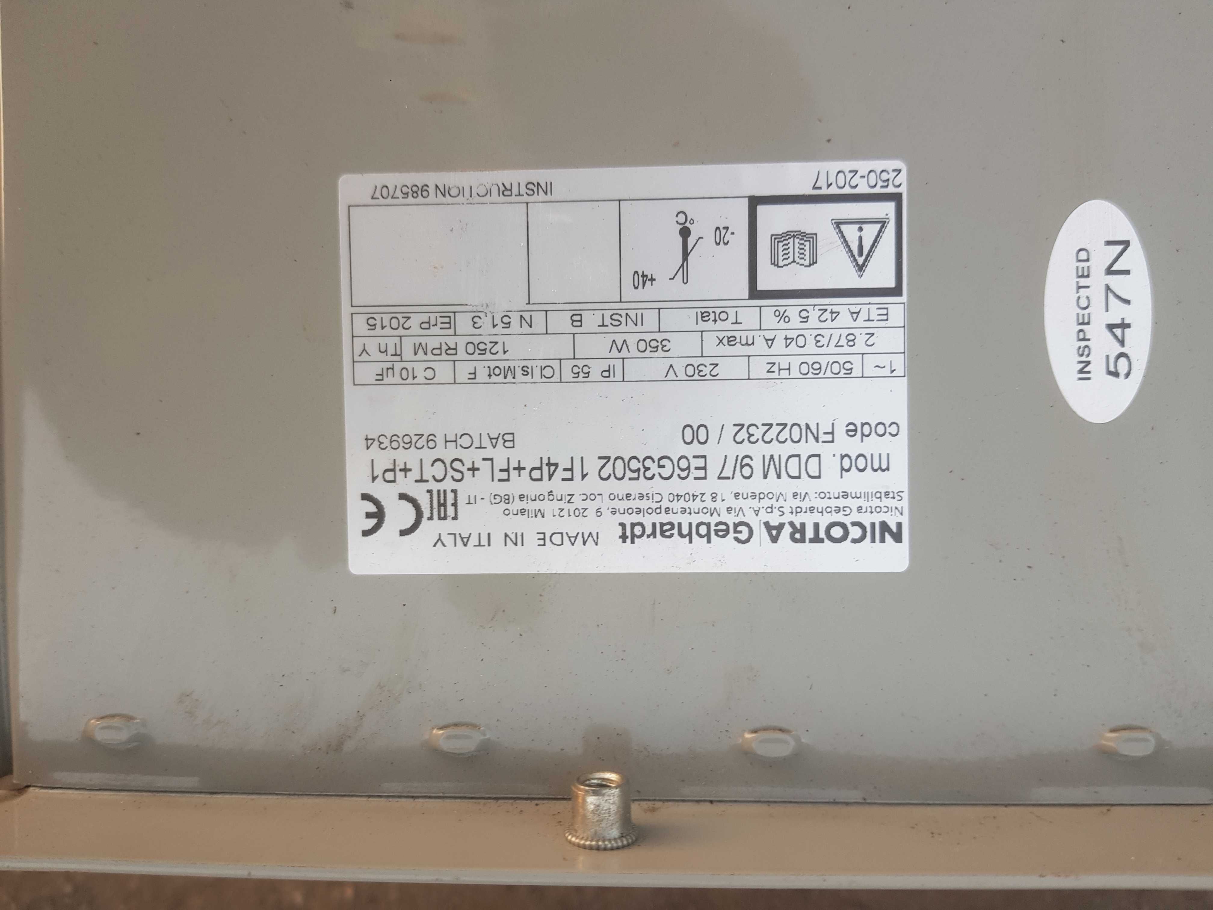 Wentylator promieniowy Nicotra DDM 9/7