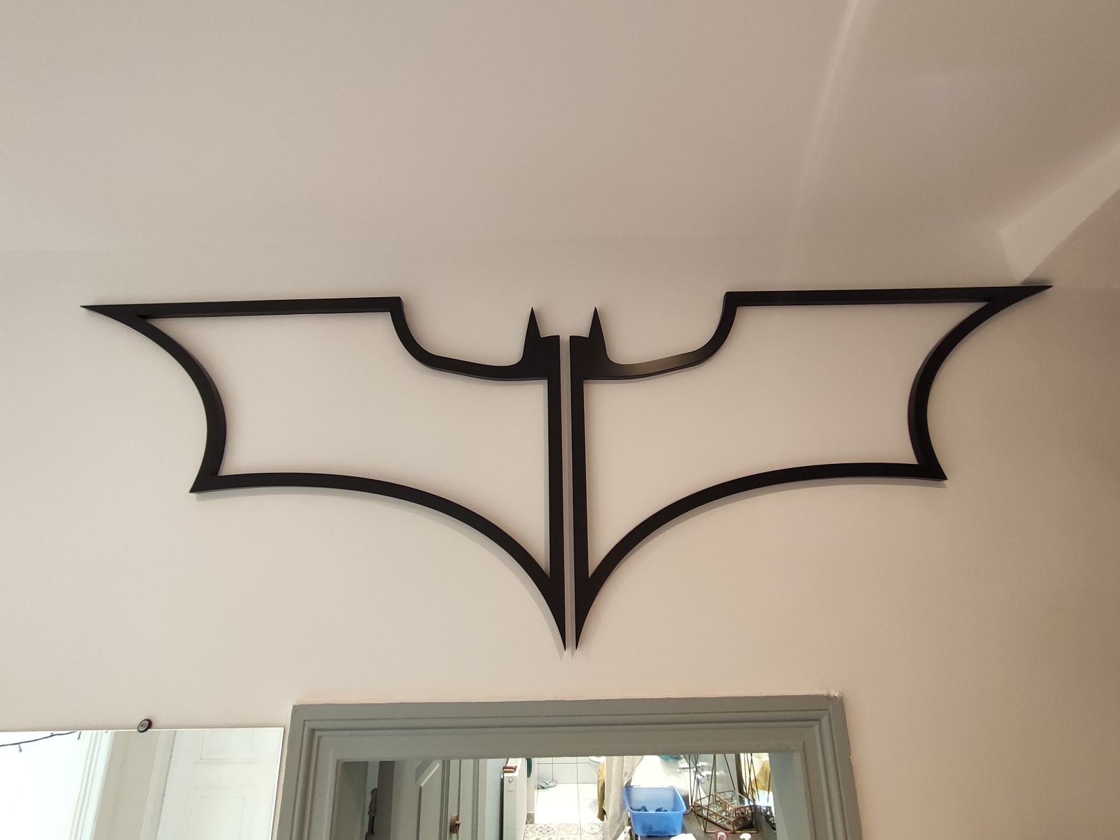 Logo Batman DC Comics, czarny mat, ogromne