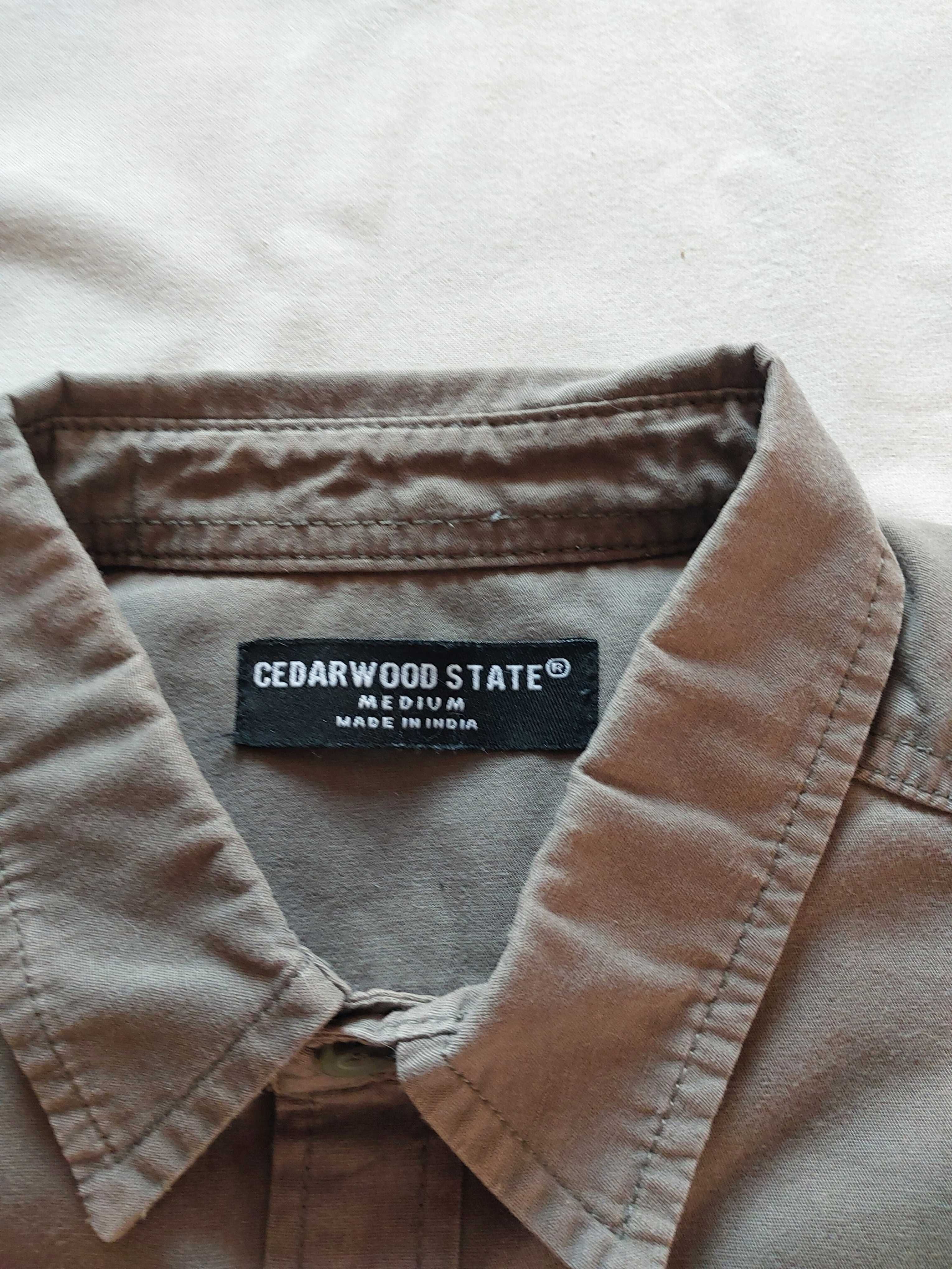 Koszula Cedar WOOD State bawełniana khaki rozm.M