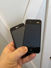 Старі, б/у, неробочі Iphone та Lg