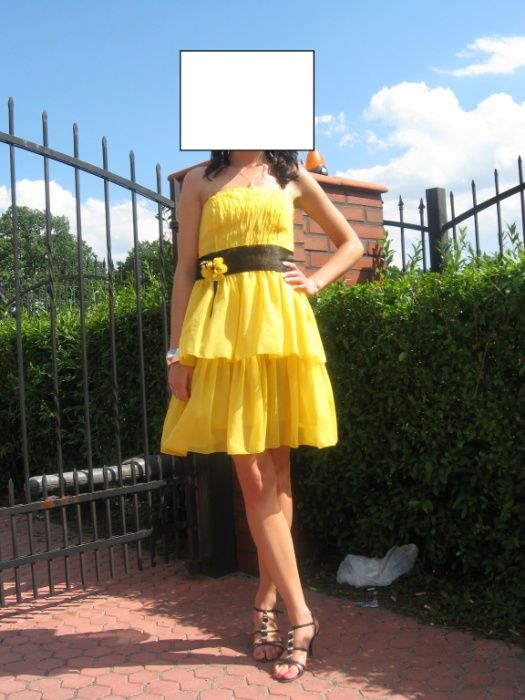 Żółta sukienka letnia