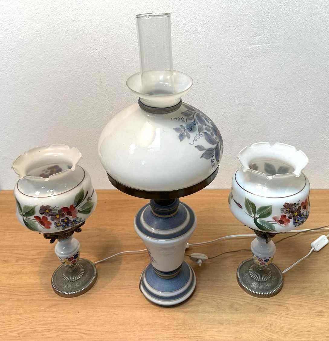 Candeeiros de mesa antigos porcelana