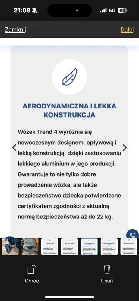 Wozek Trend Snap 4 pompowane koła