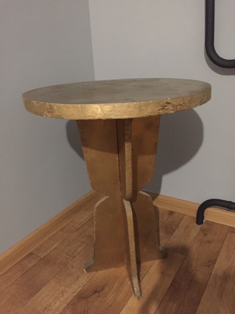 Стіл кухонний дерев‘яний/ стол; золотистий круглий столик