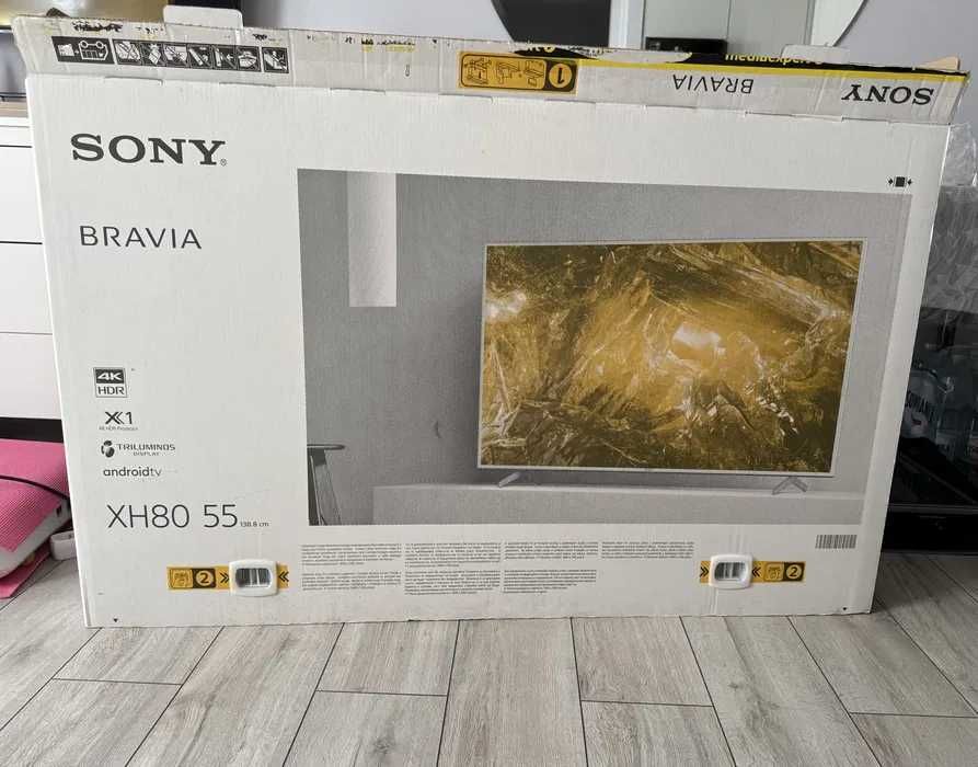 Smart Tv Led 55 cali  Sony KD-55XH8077 4K Android do powieszenia