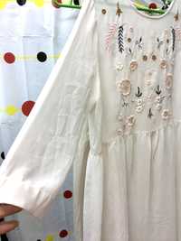 Платье супер!! шифоновое шёлковое ,пудровое с вышивкой бренд GLMOROUS