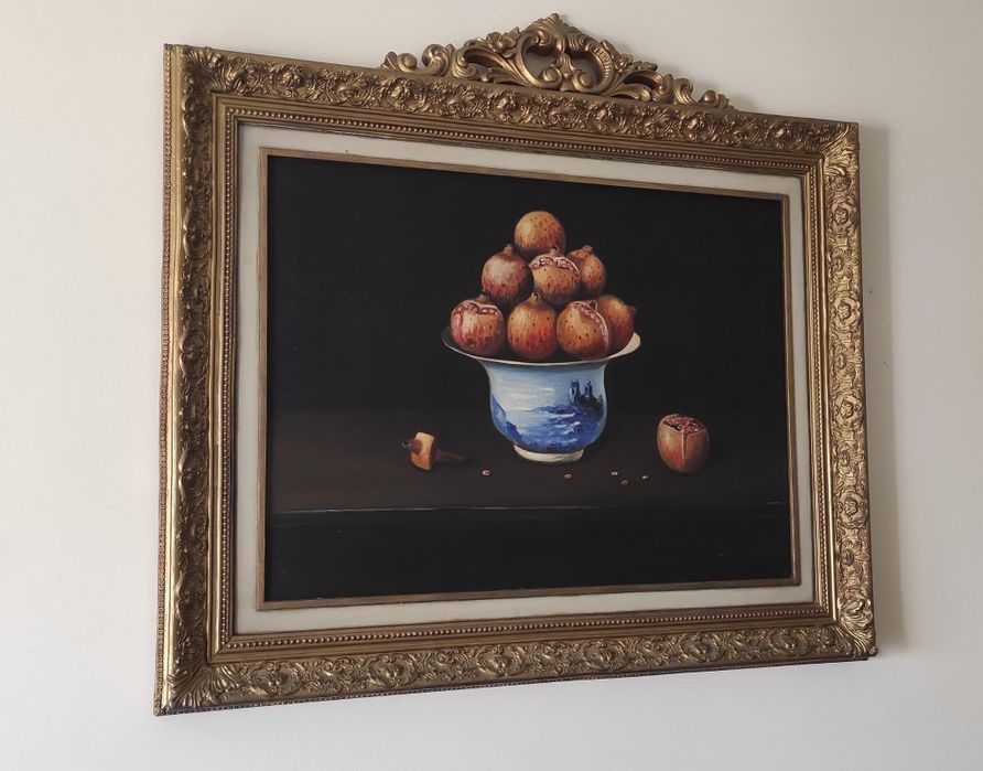 Quadro Romãs com moldura