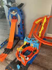 Hot wheels tory GWT34 garaż z parkingiem i rollercoaster HDP04