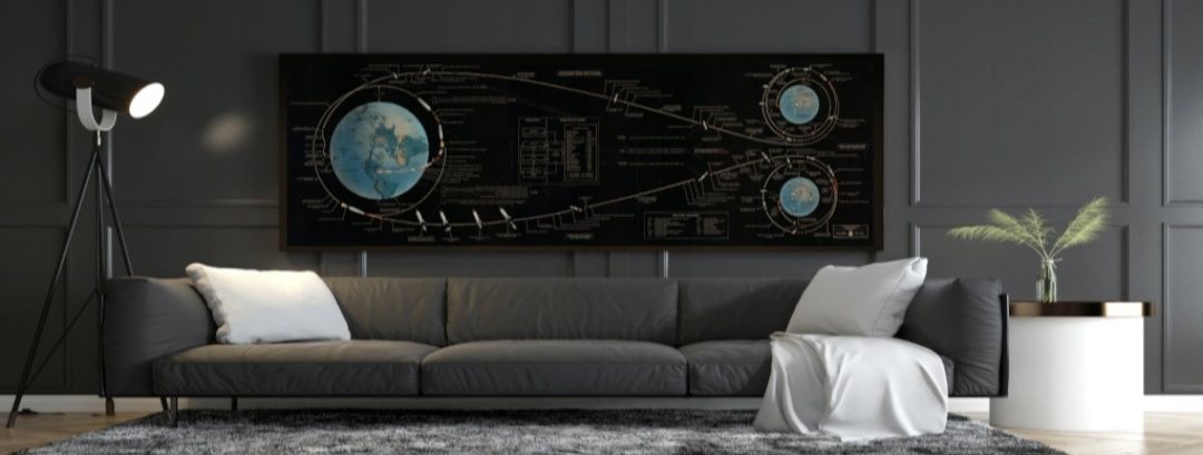 Plakat NASA Apollo Mission 1967r. 100x33cm