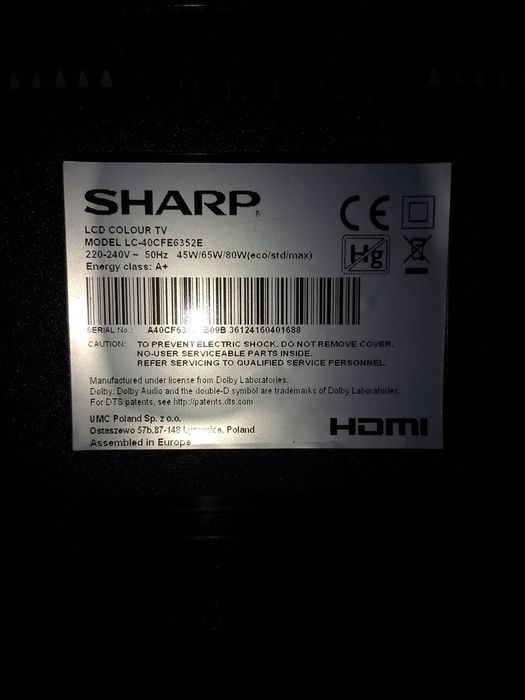 Sharp LCD colour TV