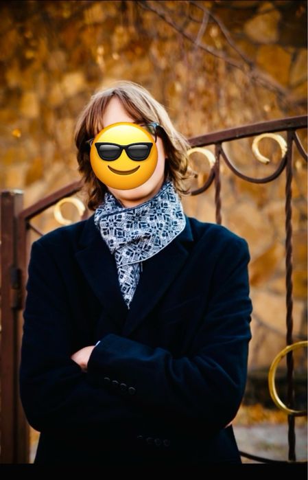 Пальто молодіжне чоловіче Pobedof розмір L