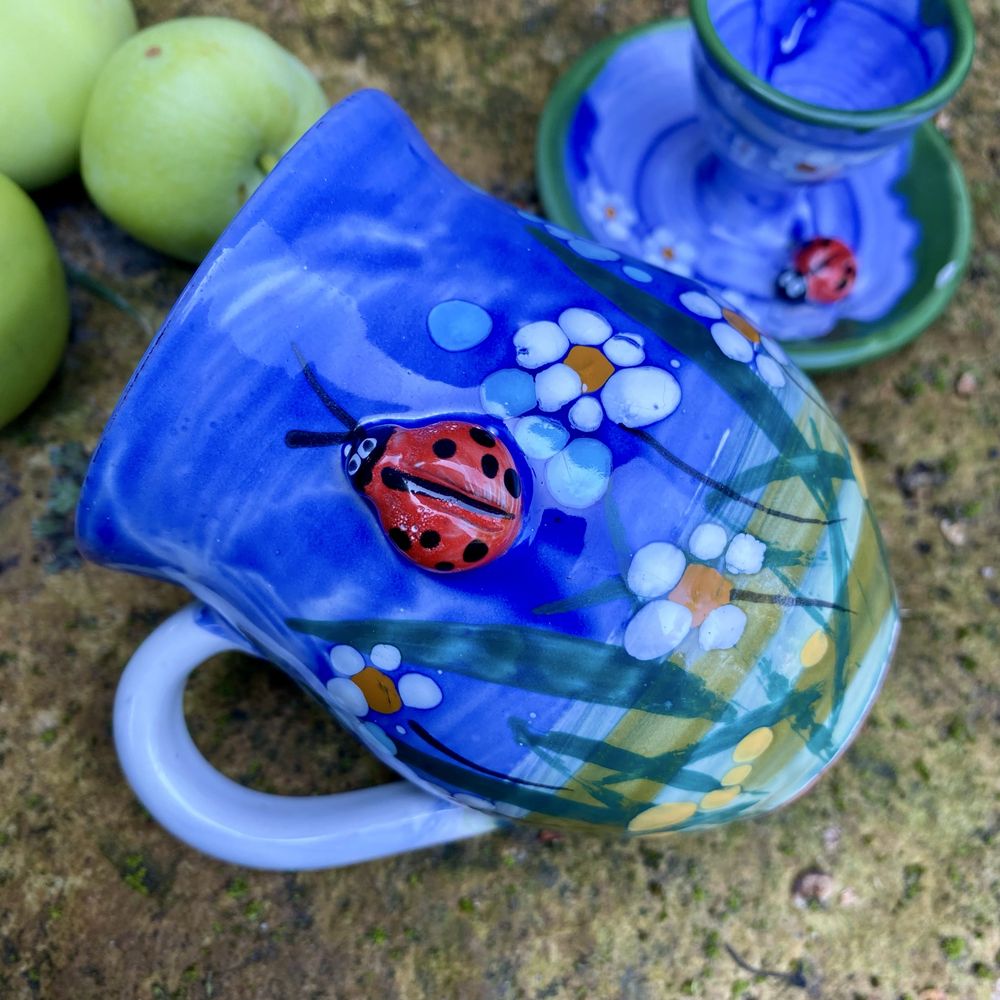 Cudny zestaw ceramiczny kubek i świecznik