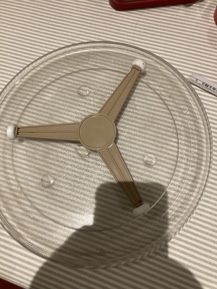 Prato giratorio de microondas 28 a 29 cm + suporte giratorio